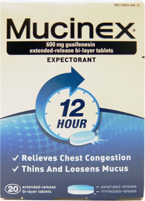 MUCINEX 20CT PSE FREE